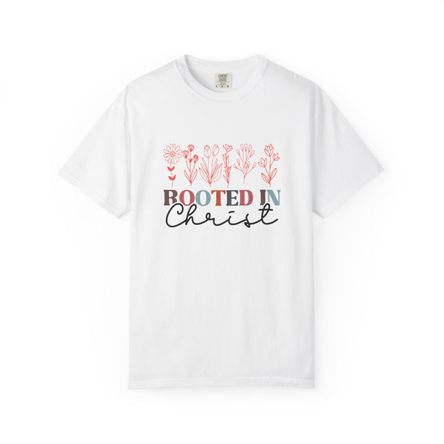 Rooted in Christ Floral Tee