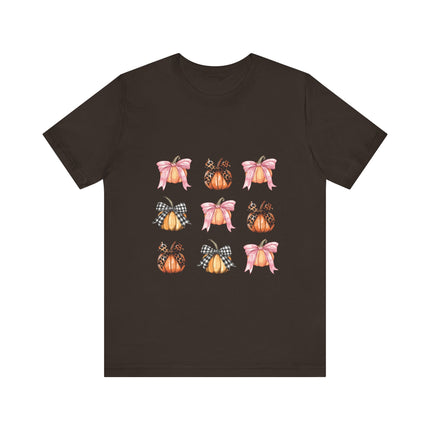 Pumpkin Bow Grid Tee