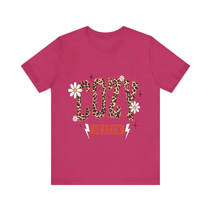 Cozy Season Leopard Letter Tee