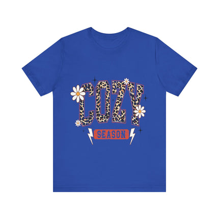 Cozy Season Leopard Letter Tee
