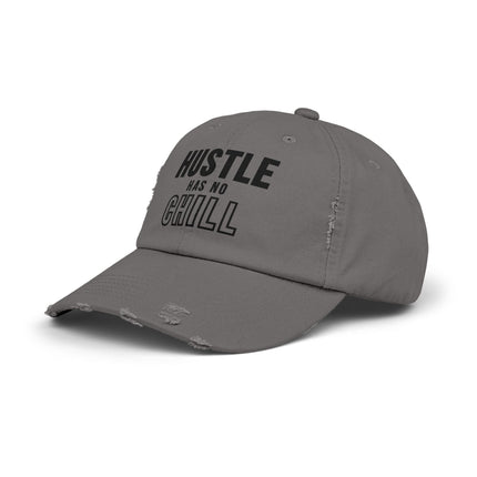Hustle Has No Chill – Unisex Distressed Cap