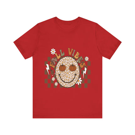 Leopard Smiley Fall Vibes Tee