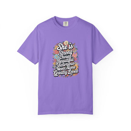 She Is Strong Floral Mama Tee