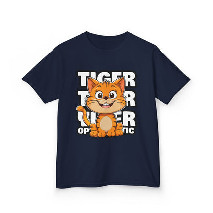 Tiger Optimistic Cat Kids T-Shirt