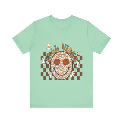 Leopard Smiley Fall Vibes Tee