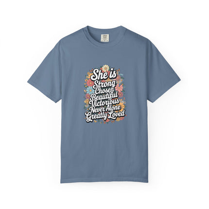 She Is Strong Floral Mama Tee
