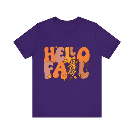 Hello Fall Leopard Bolt Tee