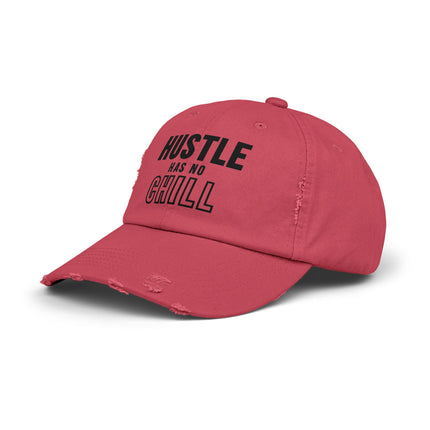 Hustle Has No Chill – Unisex Distressed Cap