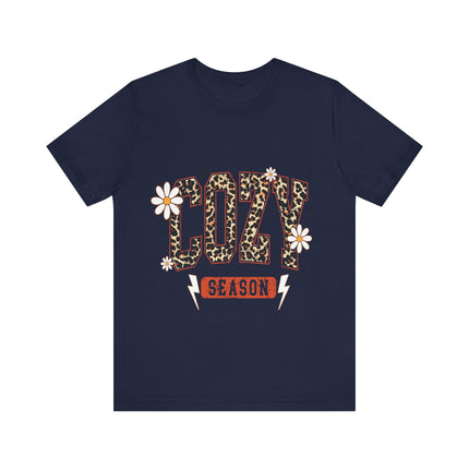 Cozy Season Leopard Letter Tee