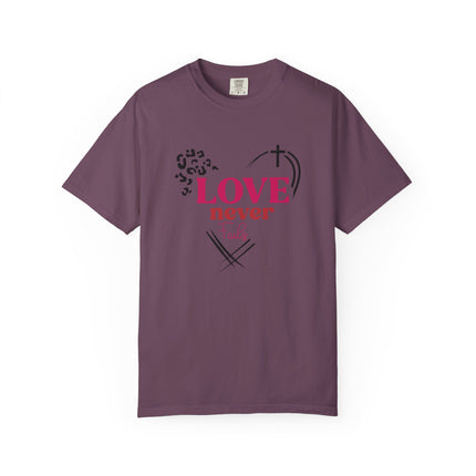 Love Never Fails Heart Tee