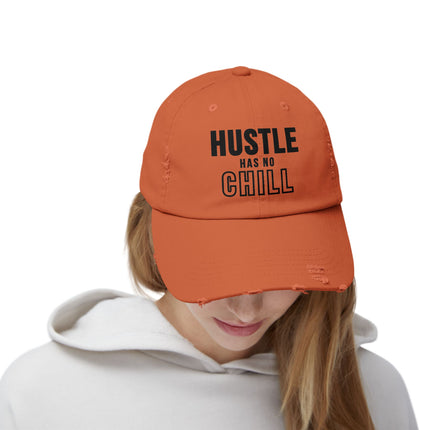 Hustle Has No Chill – Unisex Distressed Cap