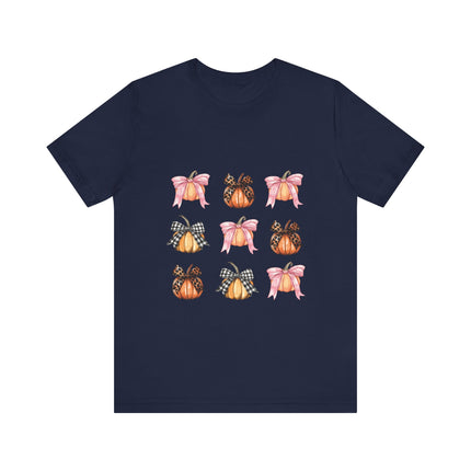 Pumpkin Bow Grid Tee