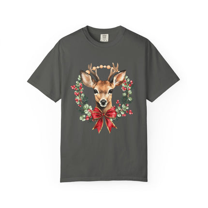 Rustic Reindeer Wreath Tee