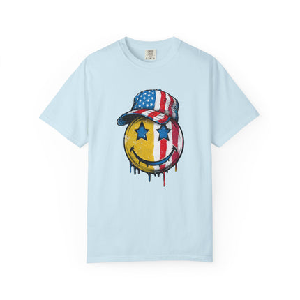 Smiley Patriot Drip Tee