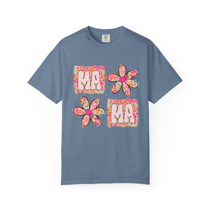 Checkered Floral Mama Tee