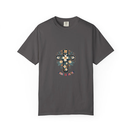 Floral Cross Jesus Tee