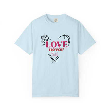 Love Never Fails Heart Tee