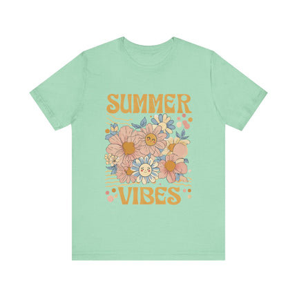 Smiley Floral Summer Vibes Tee