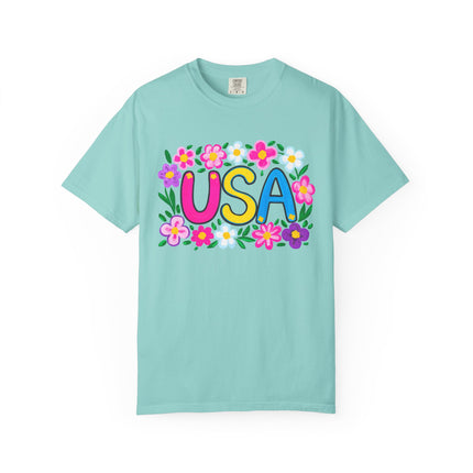 Floral USA Bloom Tee