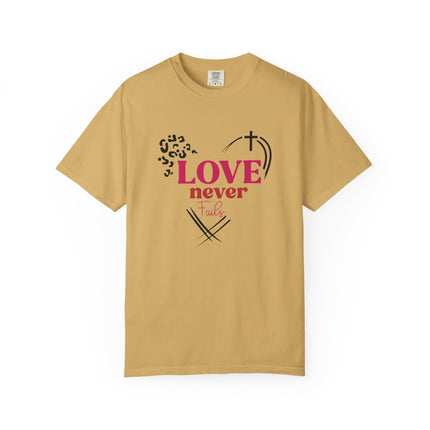 Love Never Fails Heart Tee