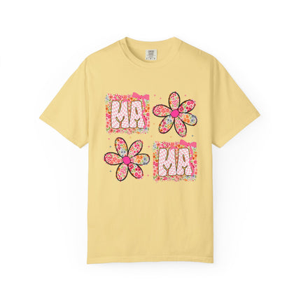 Checkered Floral Mama Tee