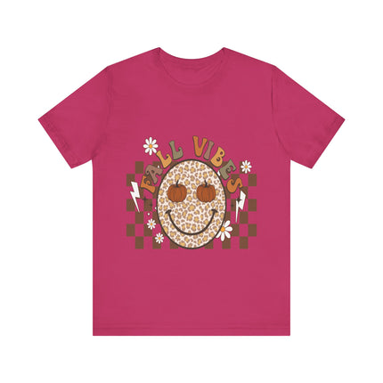 Leopard Smiley Fall Vibes Tee