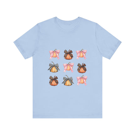 Pumpkin Bow Grid Tee