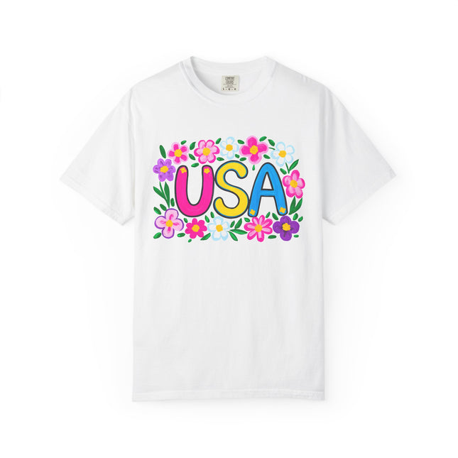 Floral USA Bloom Tee