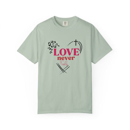 Love Never Fails Heart Tee