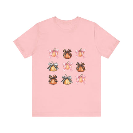 Pumpkin Bow Grid Tee