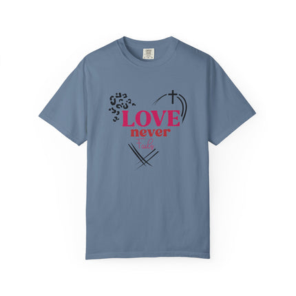 Love Never Fails Heart Tee
