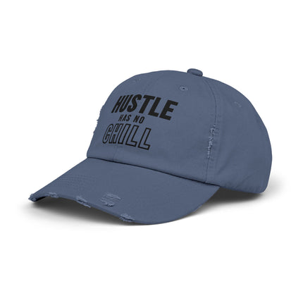 Hustle Has No Chill – Unisex Distressed Cap