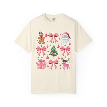 Pink Christmas Icons Tee