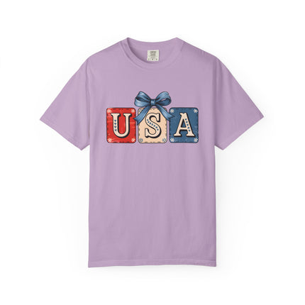USA Gift Box Bow Tee