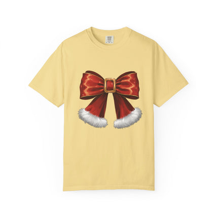 Santa Bow Velvet Tee
