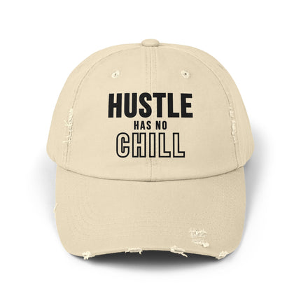 Hustle Has No Chill – Unisex Distressed Cap