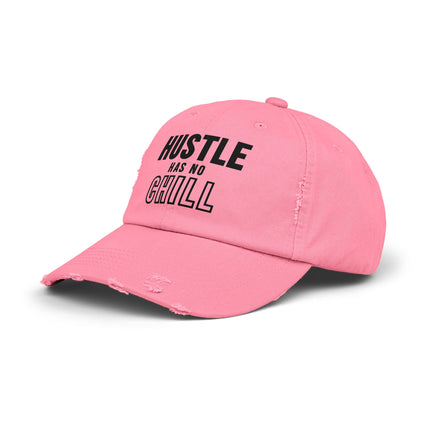 Hustle Has No Chill – Unisex Distressed Cap