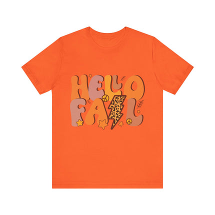 Hello Fall Leopard Bolt Tee