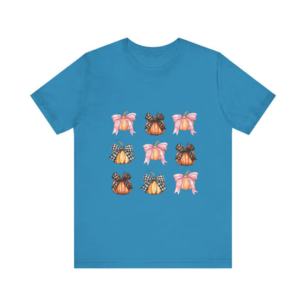 Pumpkin Bow Grid Tee