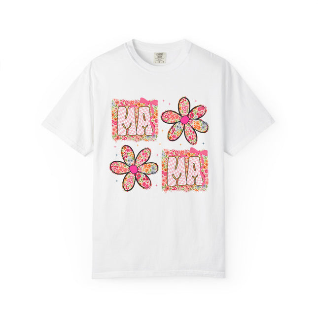 Checkered Floral Mama Tee