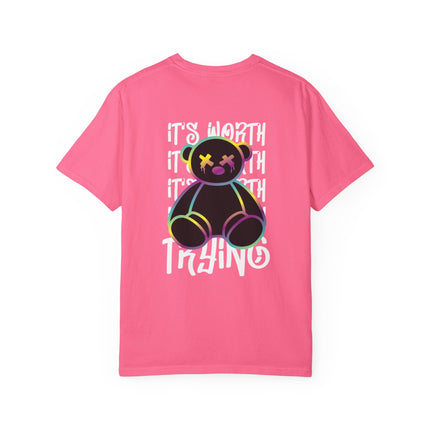 Worth Trying Neon Teddy Tee