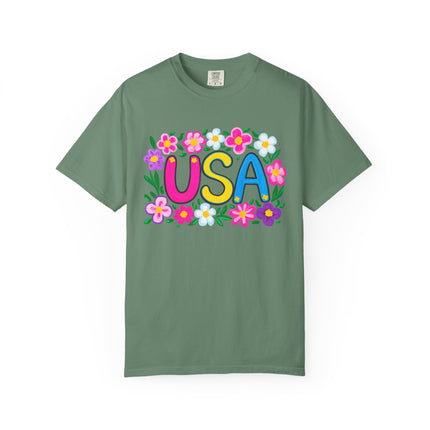 Floral USA Bloom Tee