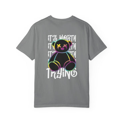 Worth Trying Neon Teddy Tee
