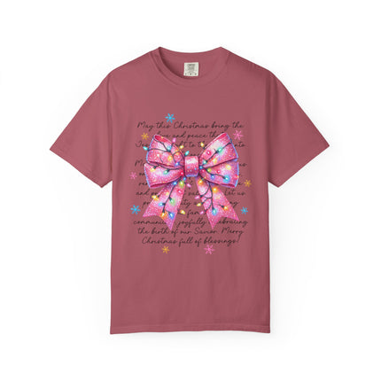Pink Blessings Christmas Tee