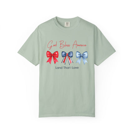 God Bless America Bow Tee