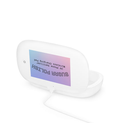 UV Phone Sanitizer & Wireless Charging Pad – Sleek Device for Hygiene & Convenience