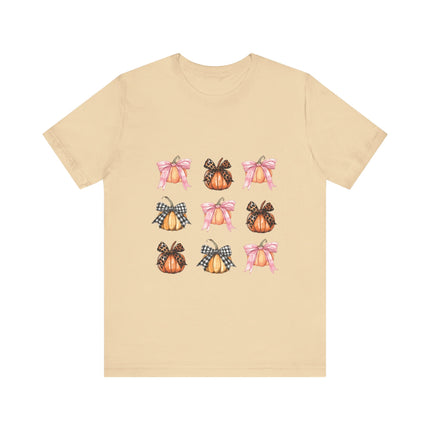 Pumpkin Bow Grid Tee