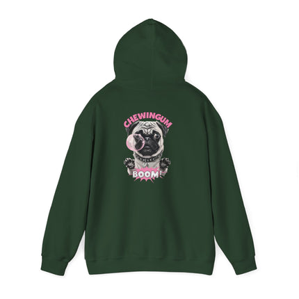 Pug Chewing Gum Boom Hoodie