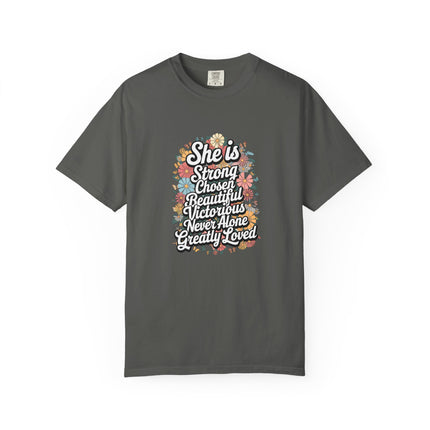 She Is Strong Floral Mama Tee