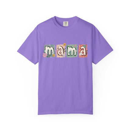Floral Block Mama Tee